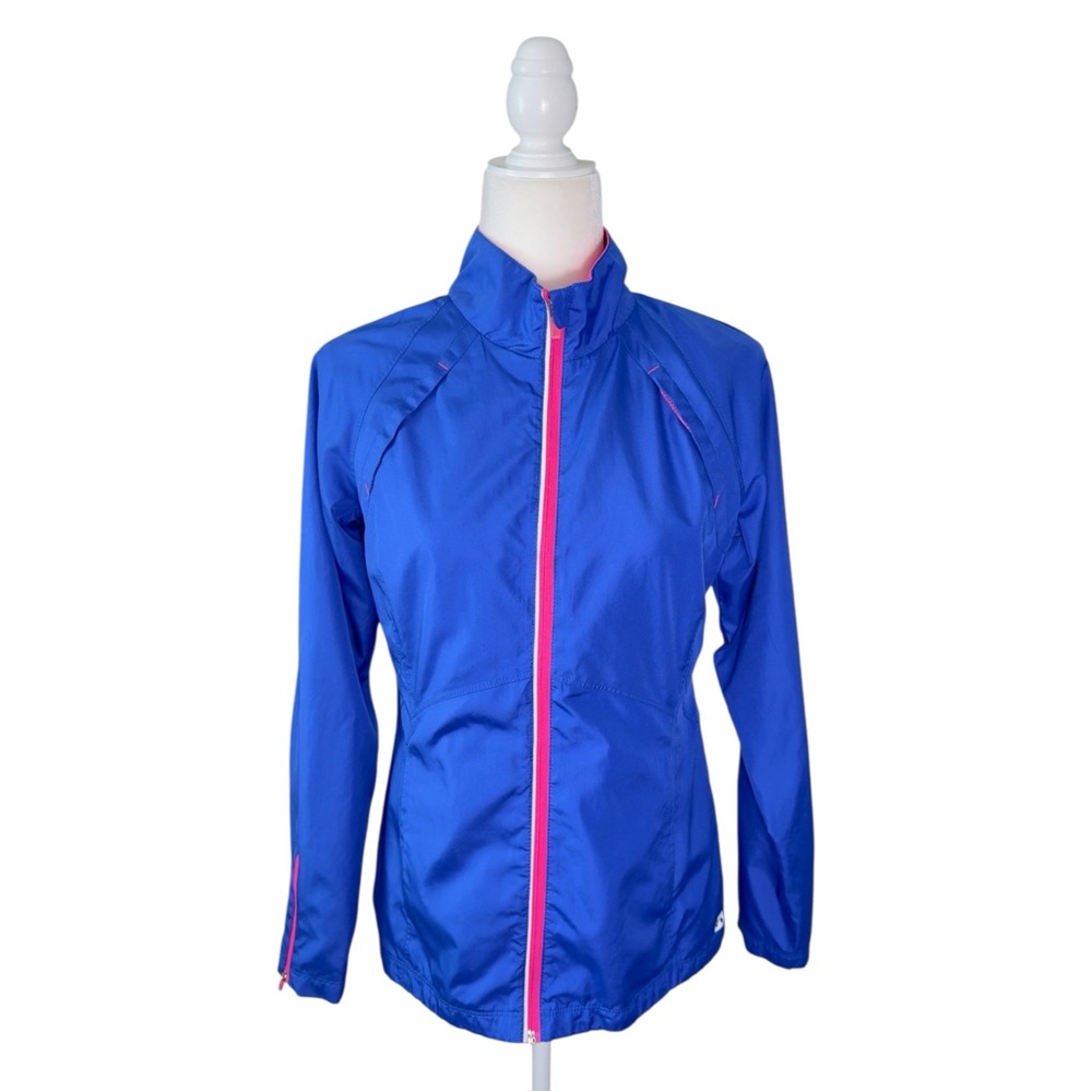 Hind Blue Pink Full Zip Running Jacket Women’s Small Lightweight Windbreaker